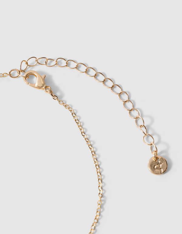 Brezel-Anh&auml;nger-Halskette Gold SHOEBY ACCESSOIRES