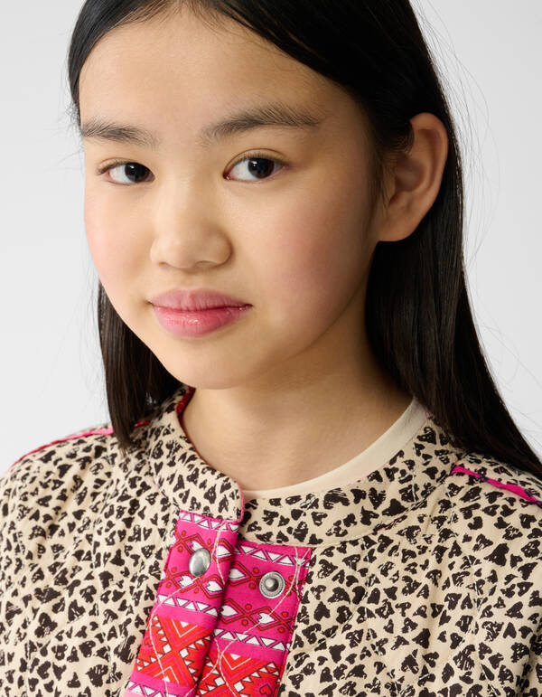 Leopard Stitch Jack Hellbraun SHOEBY GIRLS