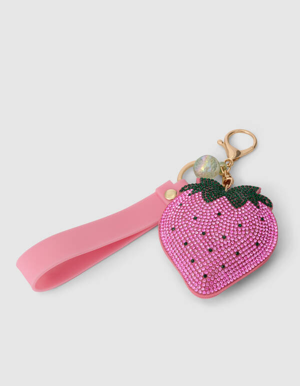 Erdbeer-Strass-Schl&uuml;sselanh&auml;nger Rosa SHOEBY ACCESSOIRES