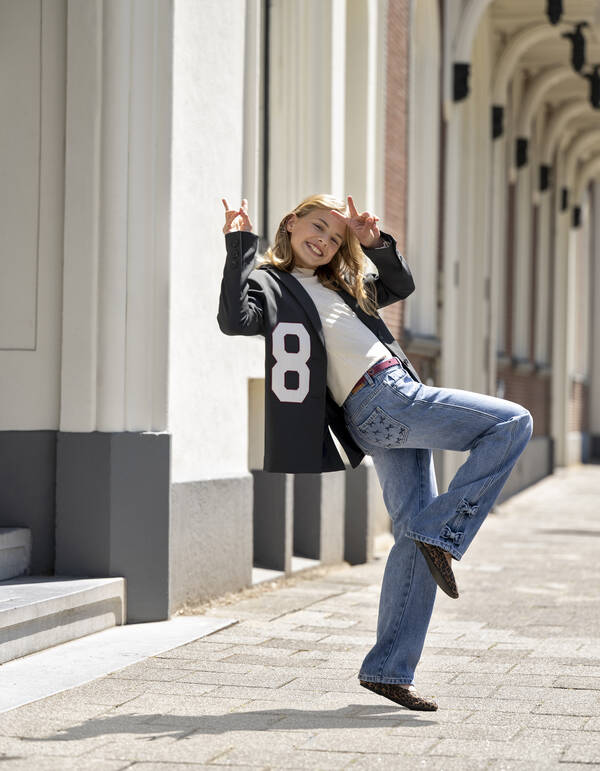 Bow Straight Fit Jeans Blau SHOEBY GIRLS