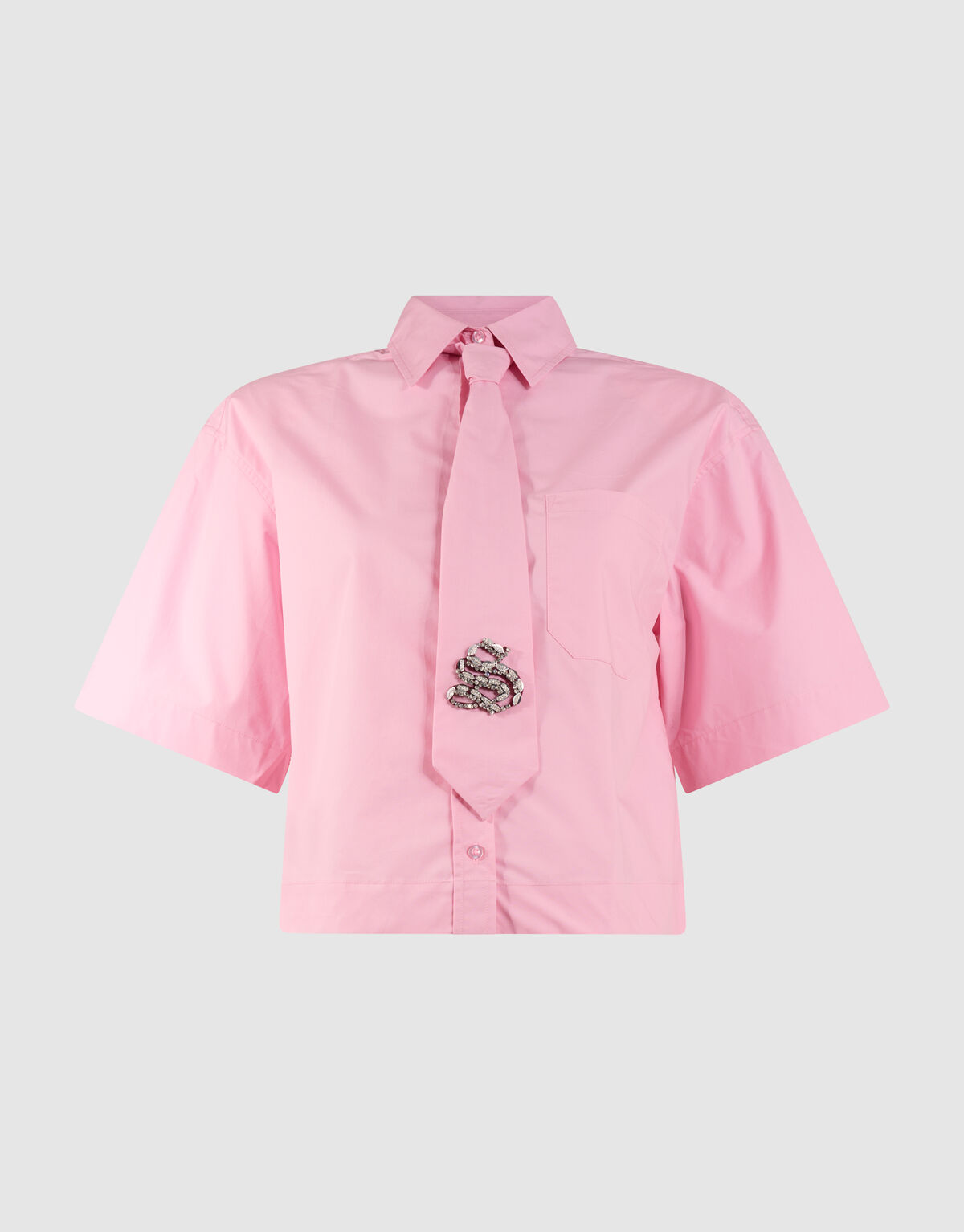 &Uuml;bergro&szlig;e Krawattenbluse Rosa SHOEBY WOMEN