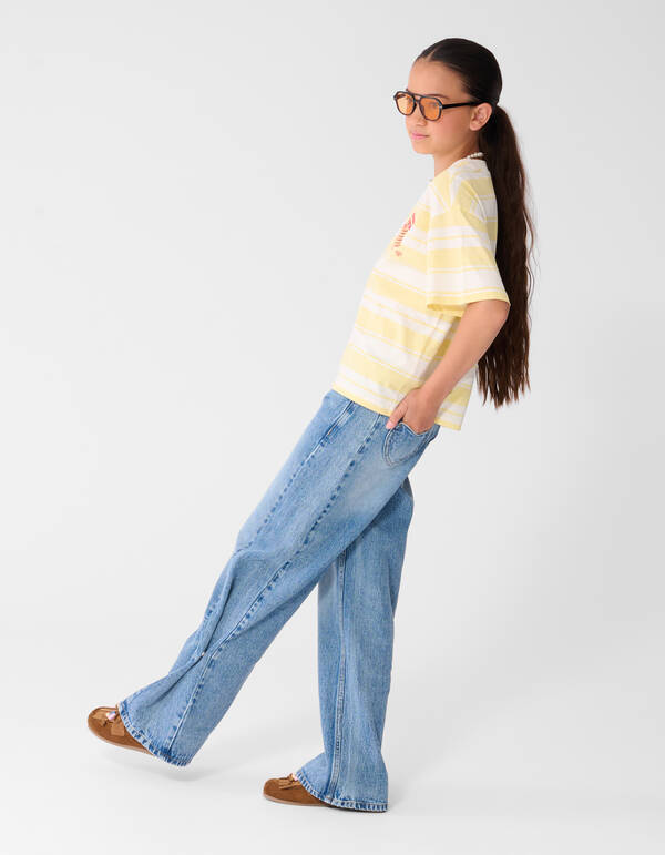 Jeans mit Falten und weitem Bein, blau SHOEBY GIRLS