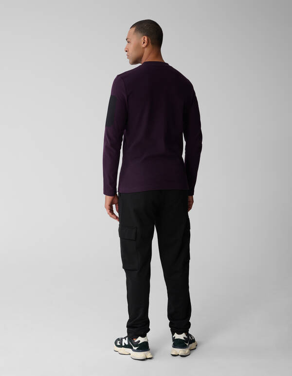 Pocket Langarm-T-Shirt Dunkelrot SHOEBY MEN