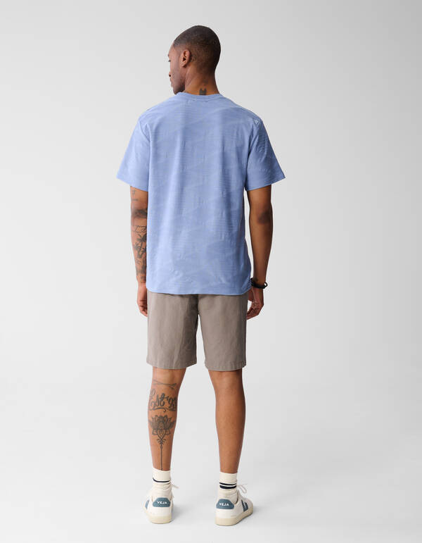 Wave Texture T-shirt Hellblau SHOEBY MEN