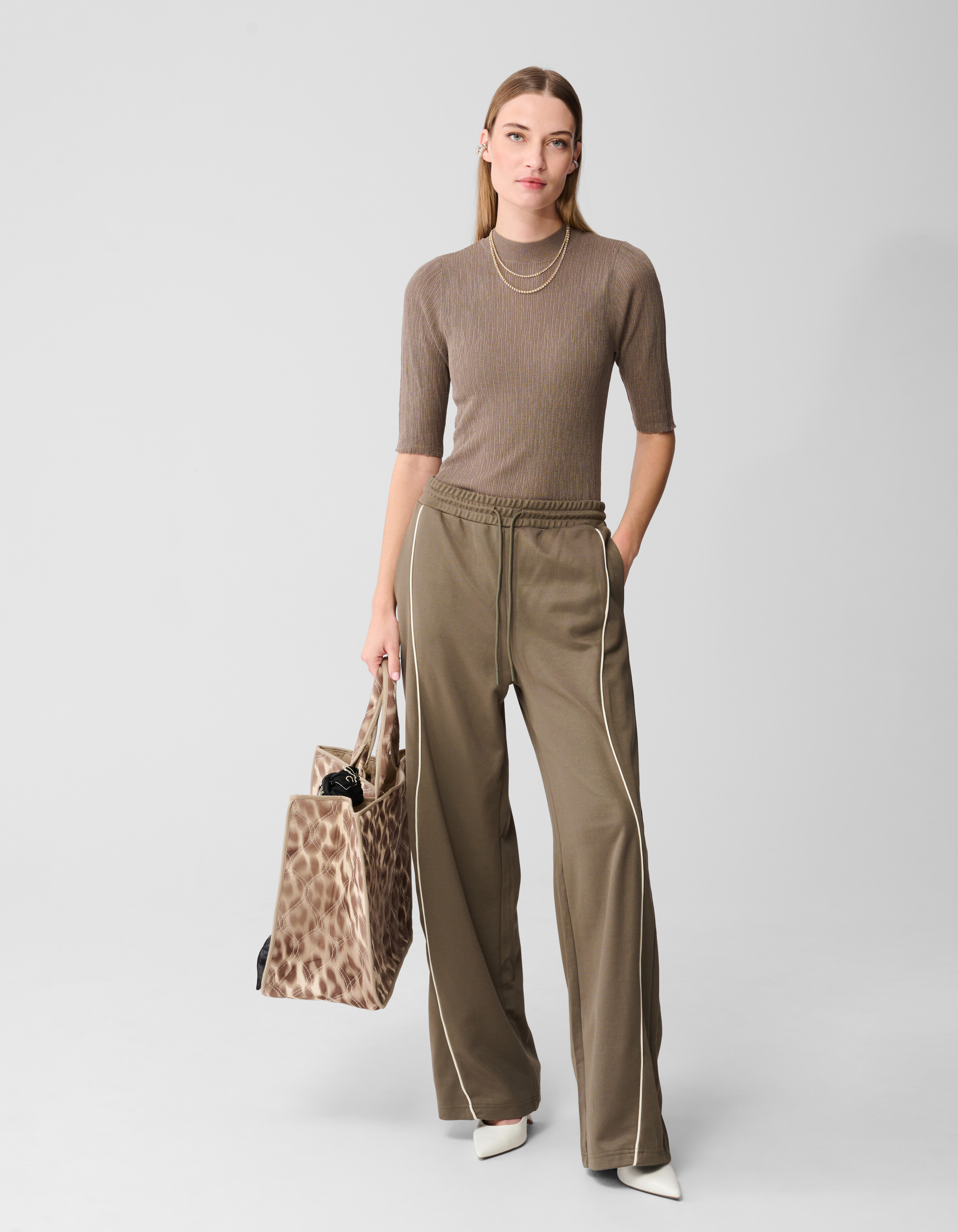 Lurex Struktur Top Khaki SHOEBY WOMEN