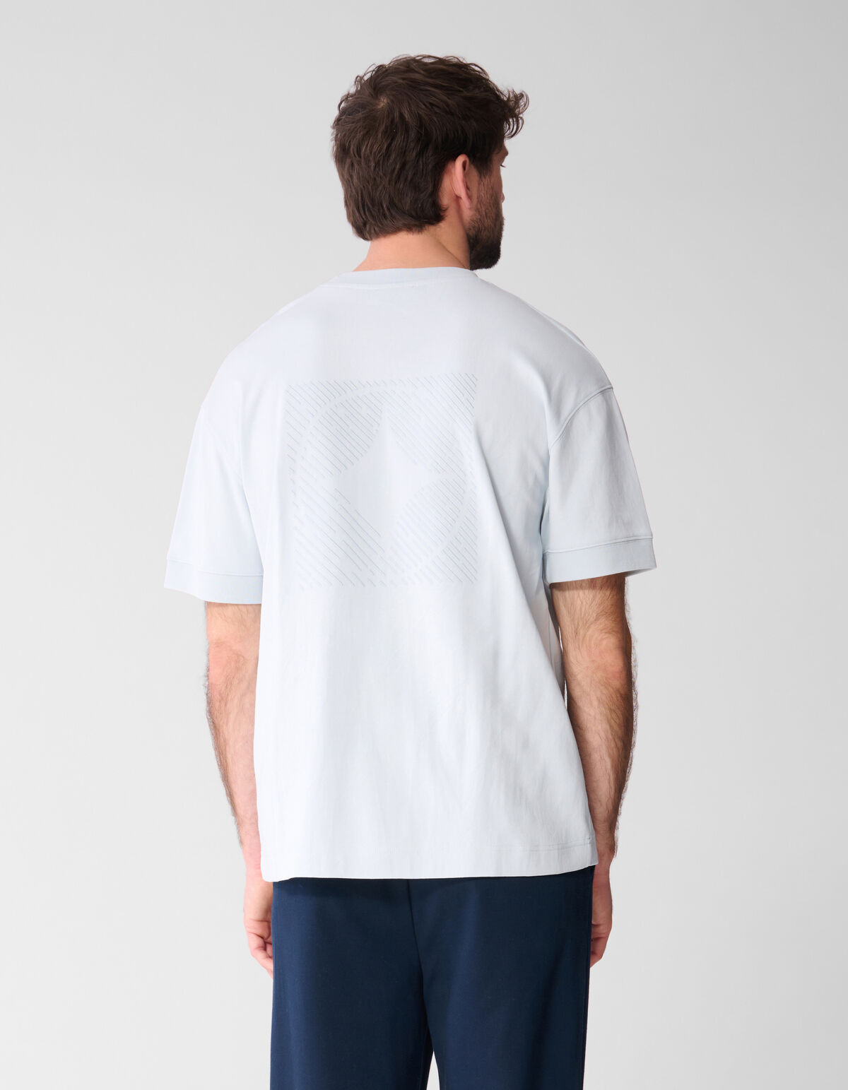 Cuffed Logo T-Shirt Hellblau SHOEBY MEN