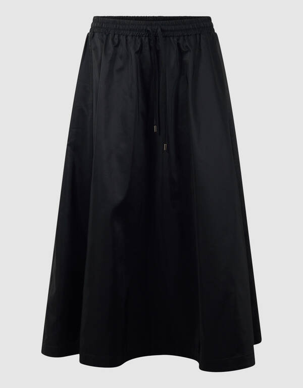 Weit geschnittener sportlicher Maxi-Rock Schwarz SHOEBY WOMEN