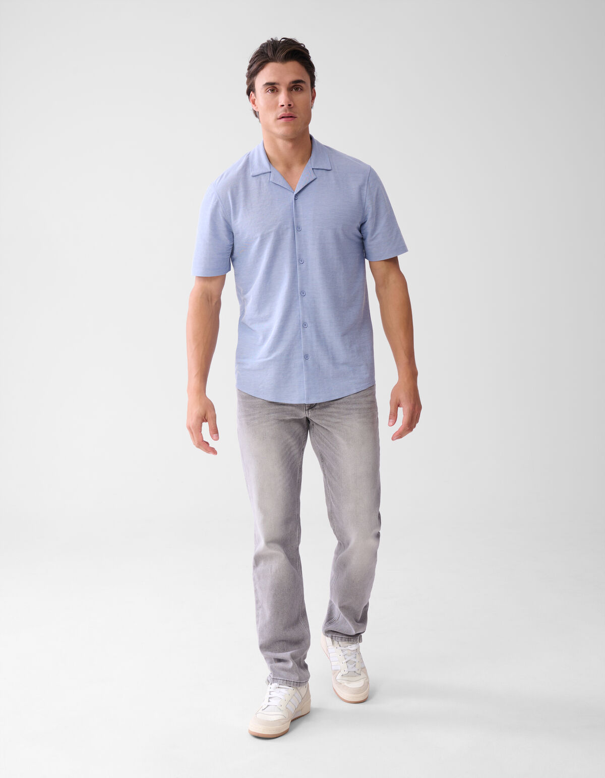 Piqué-Hemd Blau SHOEBY MEN