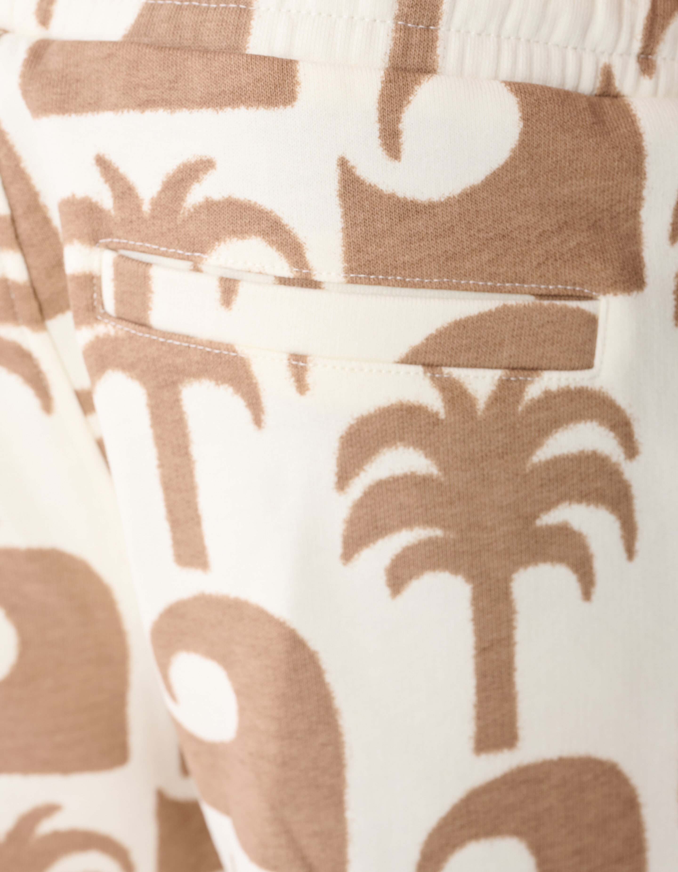 Palm Print Kurz Gebrochen Wei&szlig; SHOEBY BOYS