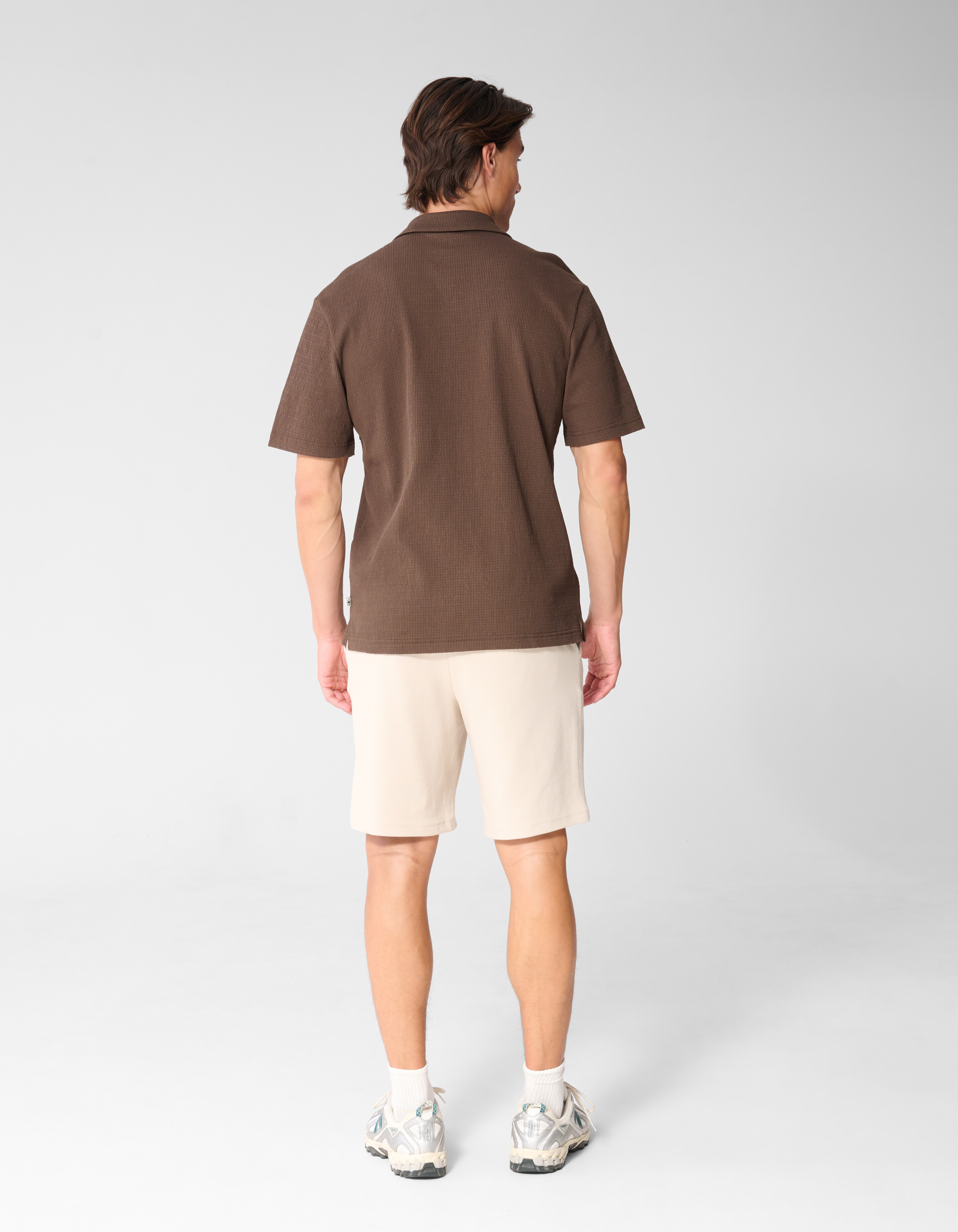 Structuur Overshirt Donkerbruin SHOEBY MEN
