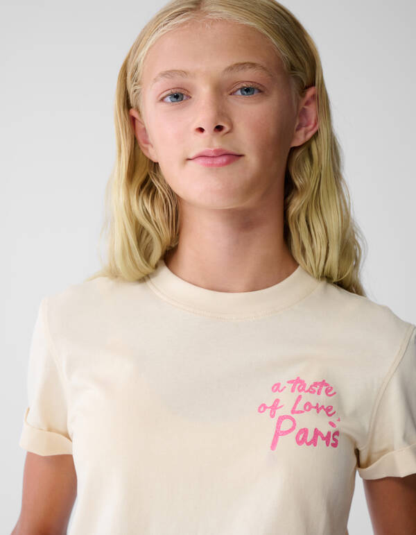 Taste Of Love Artwork T-Shirt Sand SHOEBY GIRLS