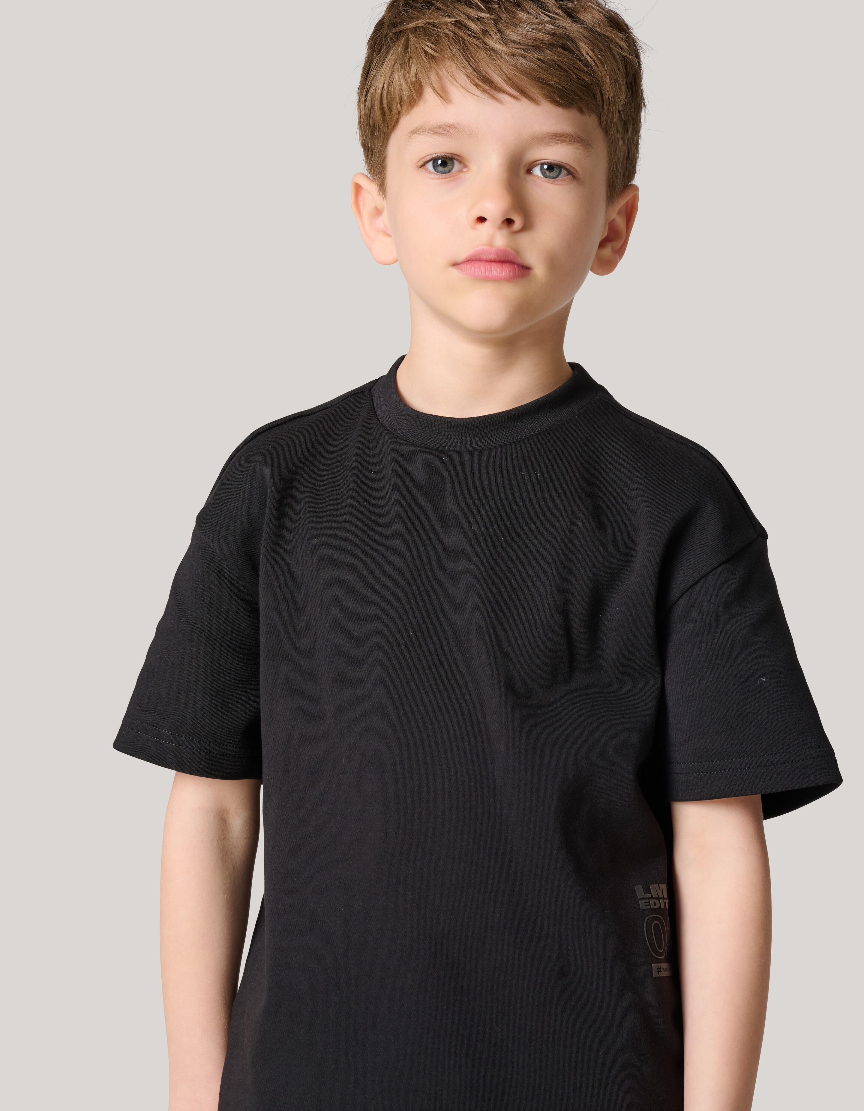 Schweres Basic-T-Shirt Schwarz SHOEBY BOYS