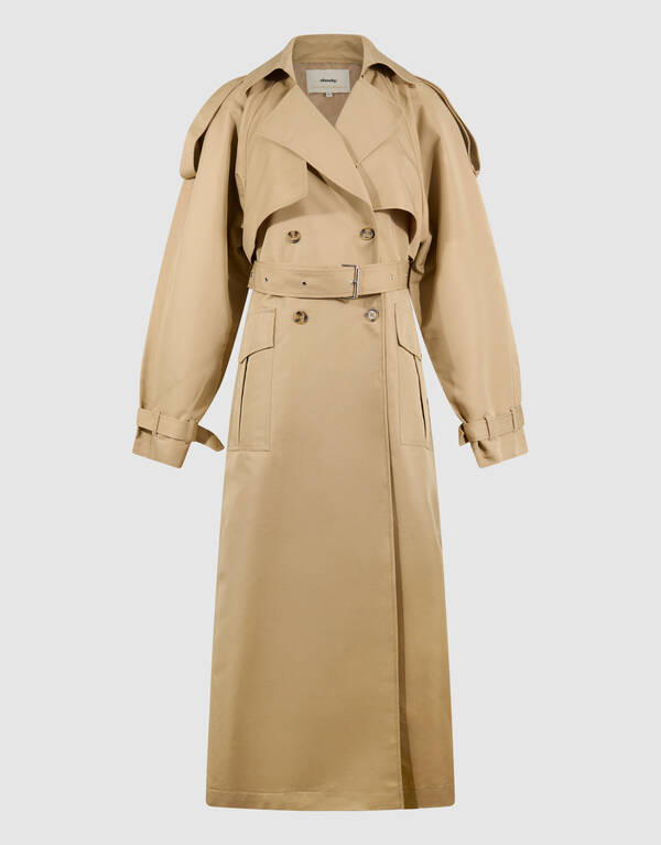 &Uuml;bergro&szlig;er Trenchcoat Zand von Lonneke SHOEBY WOMEN