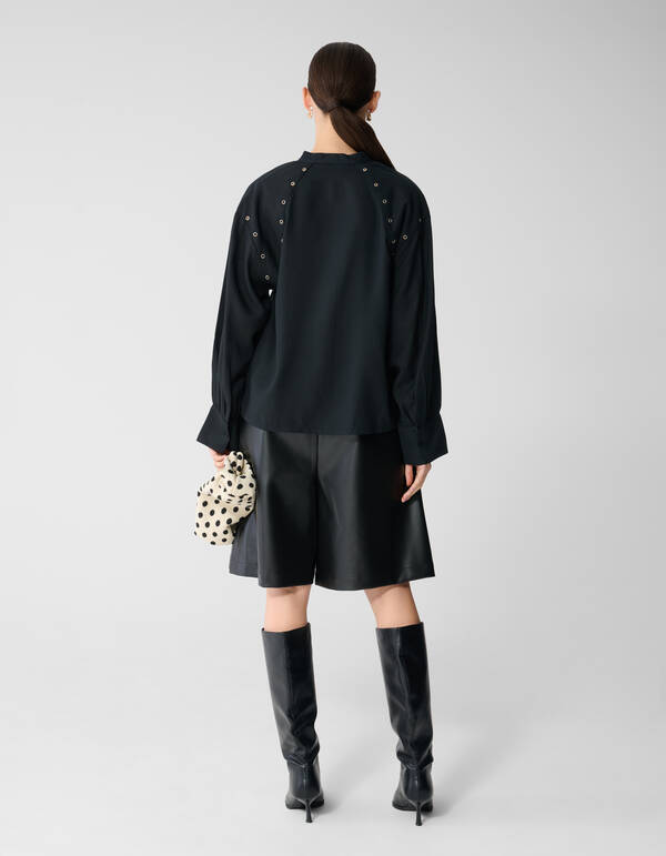 Eyelet Bluse Schwarz SHOEBY WOMEN