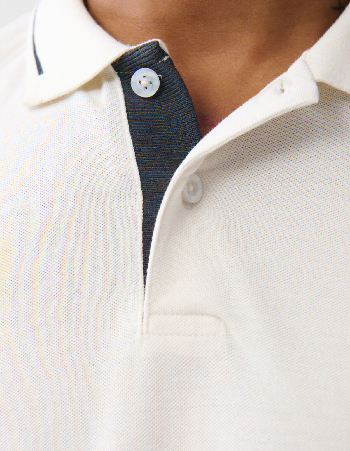 Pique Polo Off White SHOEBY MEN