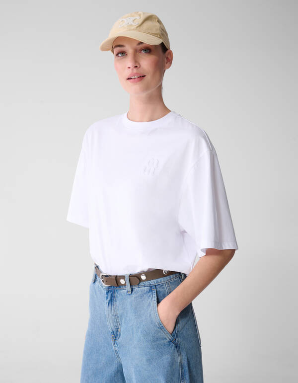 Oversized Logo T-Shirt Wei&szlig; von Mieke SHOEBY WOMEN