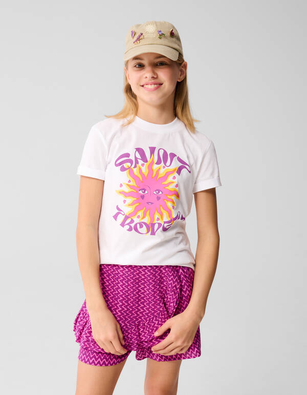 Saint Topez Artwork T-shirt Wei&szlig; SHOEBY GIRLS