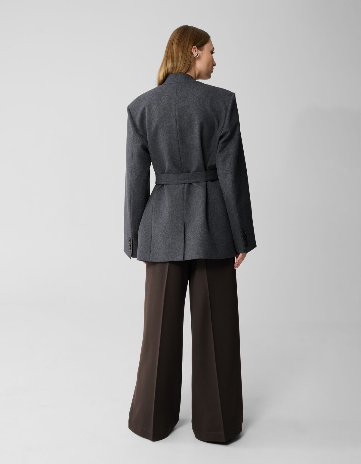 Oversized-Wickelblazer Dunkelgrau Von Lonneke SHOEBY WOMEN