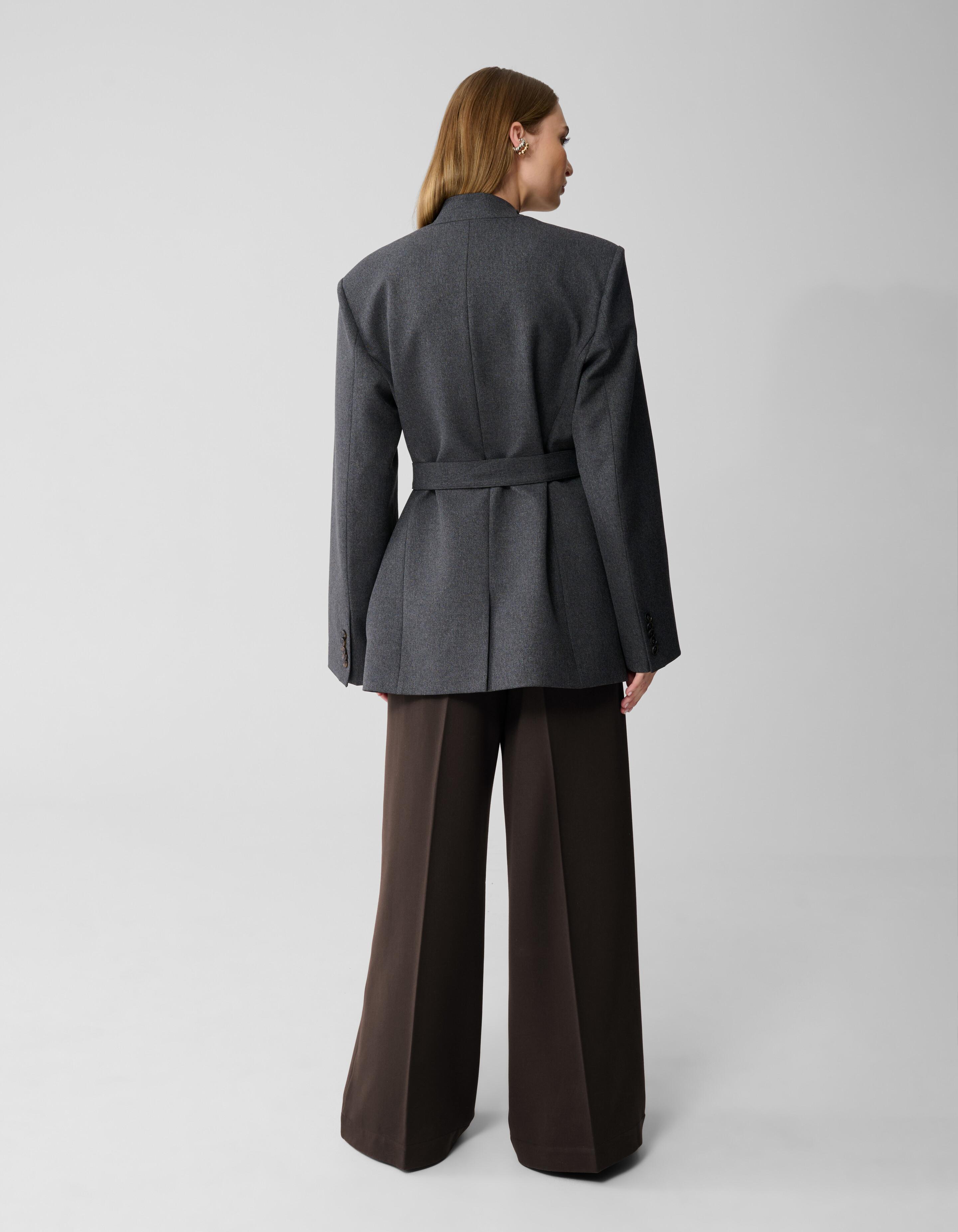 Oversized-Wickelblazer Dunkelgrau Von Lonneke SHOEBY WOMEN