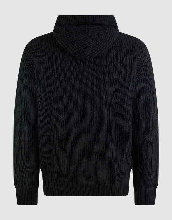 Gestrickter schwarzer Hoodie SHOEBY MEN