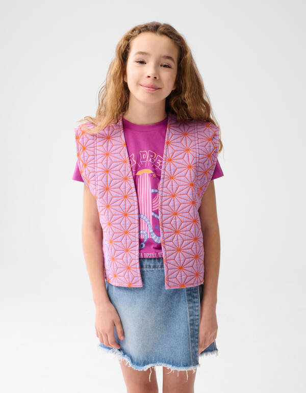 Gilet mit genähter Textur Hellviolett SHOEBY GIRLS