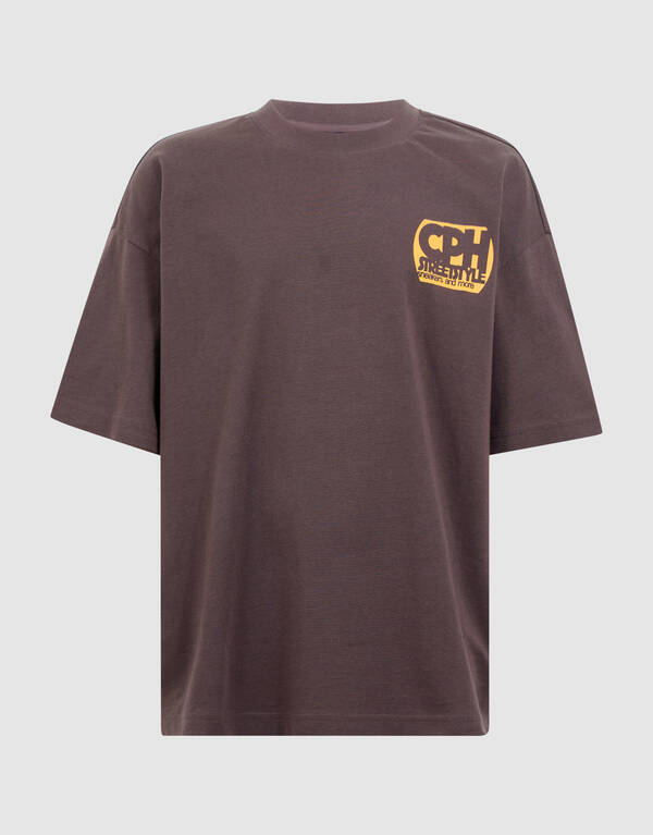 Copenhagen Artwork T-shirt Donkerbruin SHOEBY BOYS