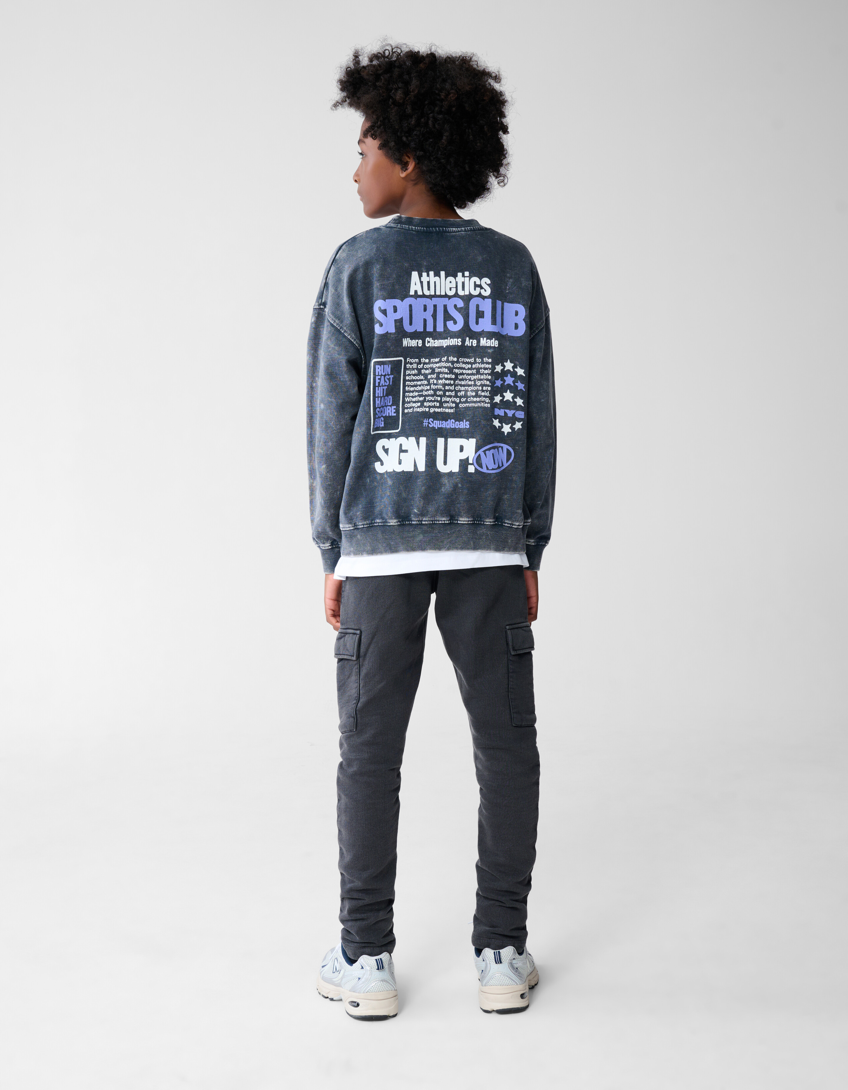 Gewaschene Cargo-Hose Dunkelgrau SHOEBY BOYS