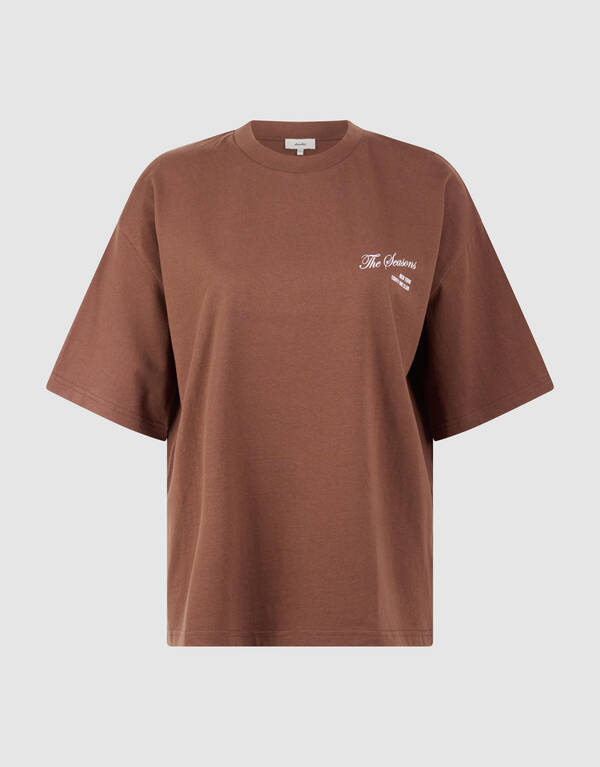 Seasons Artwork T-Shirt Braun SHOEBY WOMEN