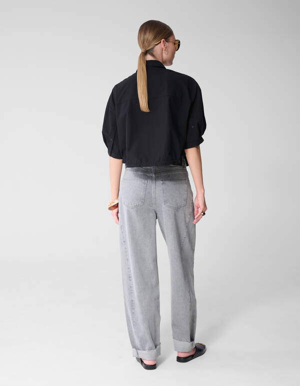 &Uuml;bergro&szlig;e Stickbluse Schwarz von Mieke SHOEBY WOMEN