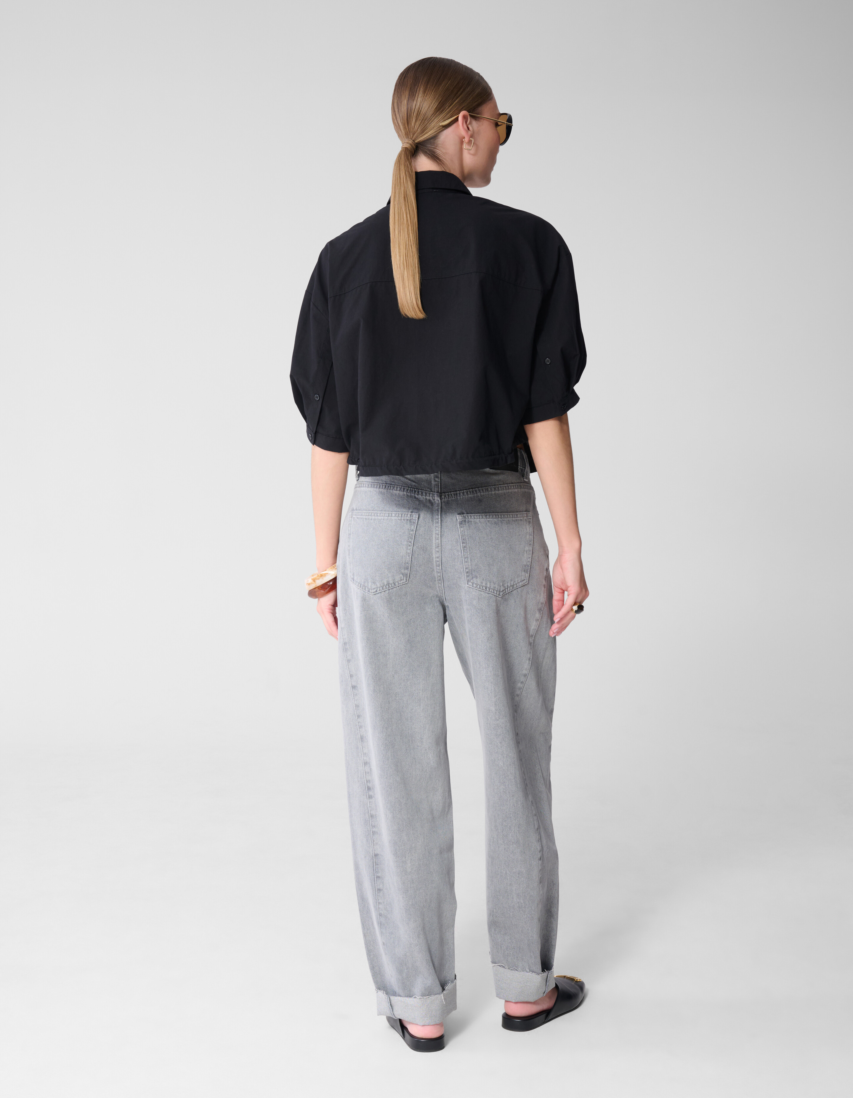 &Uuml;bergro&szlig;e Stickbluse Schwarz von Mieke SHOEBY WOMEN