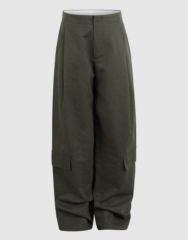 Cargo Barrel Fit Hose Dunkelgr&uuml;n SHOEBY GIRLS