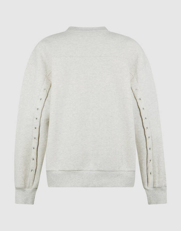 Pullover mit Schn&uuml;rung in Hellgrau SHOEBY WOMEN