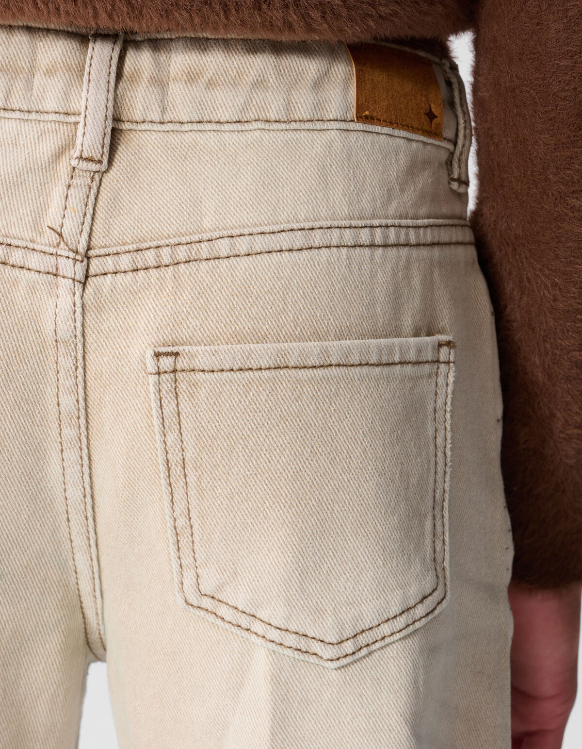 Strass Barrel Fit Jeans in Sand SHOEBY GIRLS