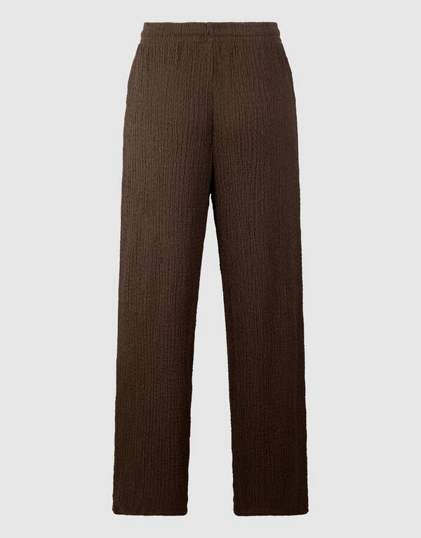 Crinkle Wide-Leg-Hose Braun SHOEBY WOMEN