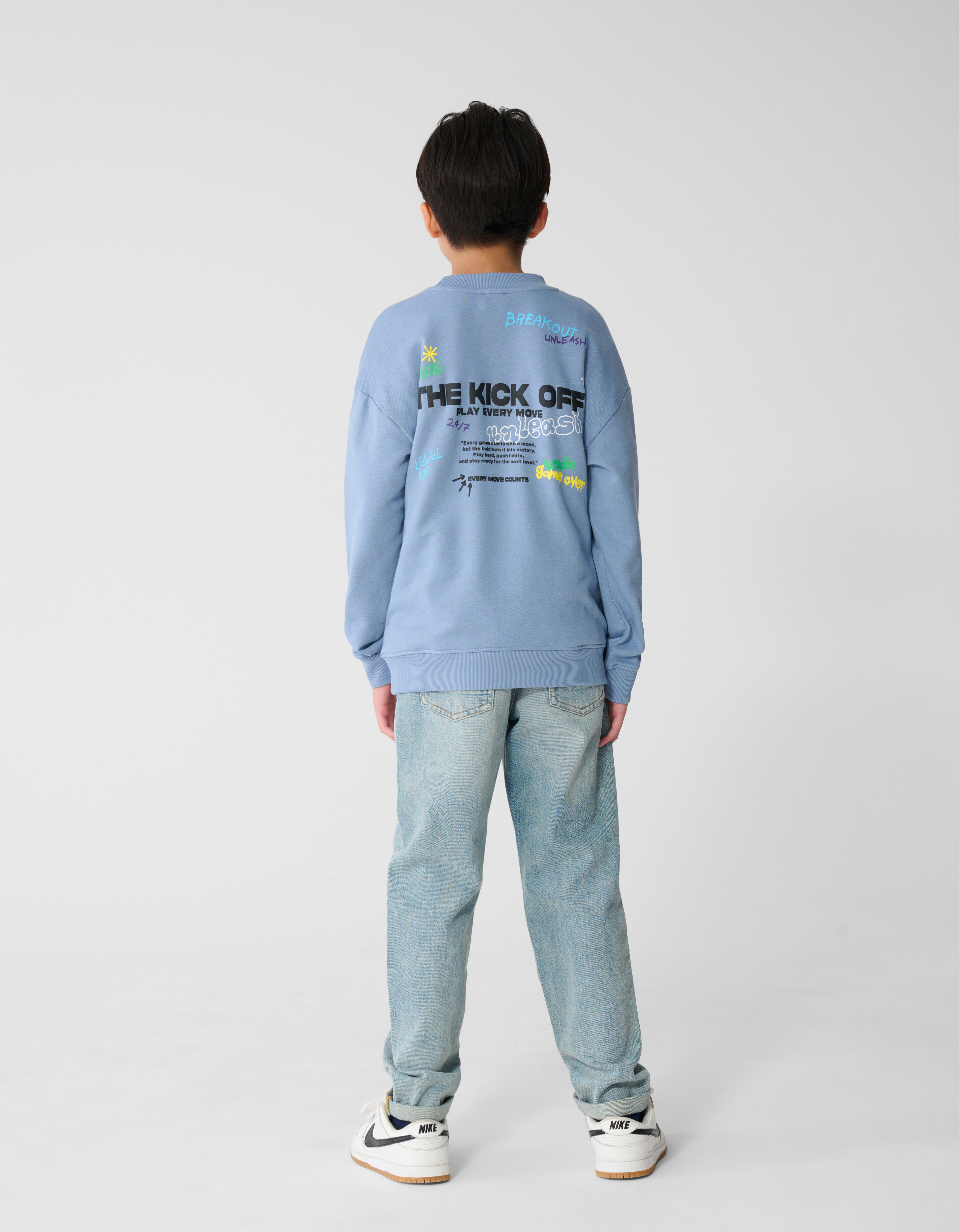 Kick Off Artwork Sweatshirt Hellblau SHOEBY BOYS