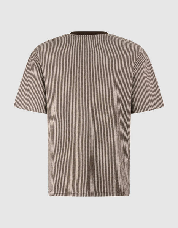 Seersucker-T-Shirt, Braun SHOEBY MEN