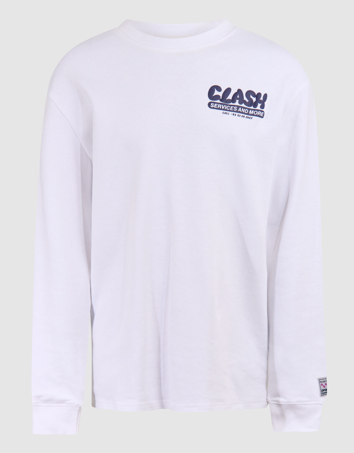 Text-Langarm-T-Shirt Wei&szlig; SHOEBY BOYS