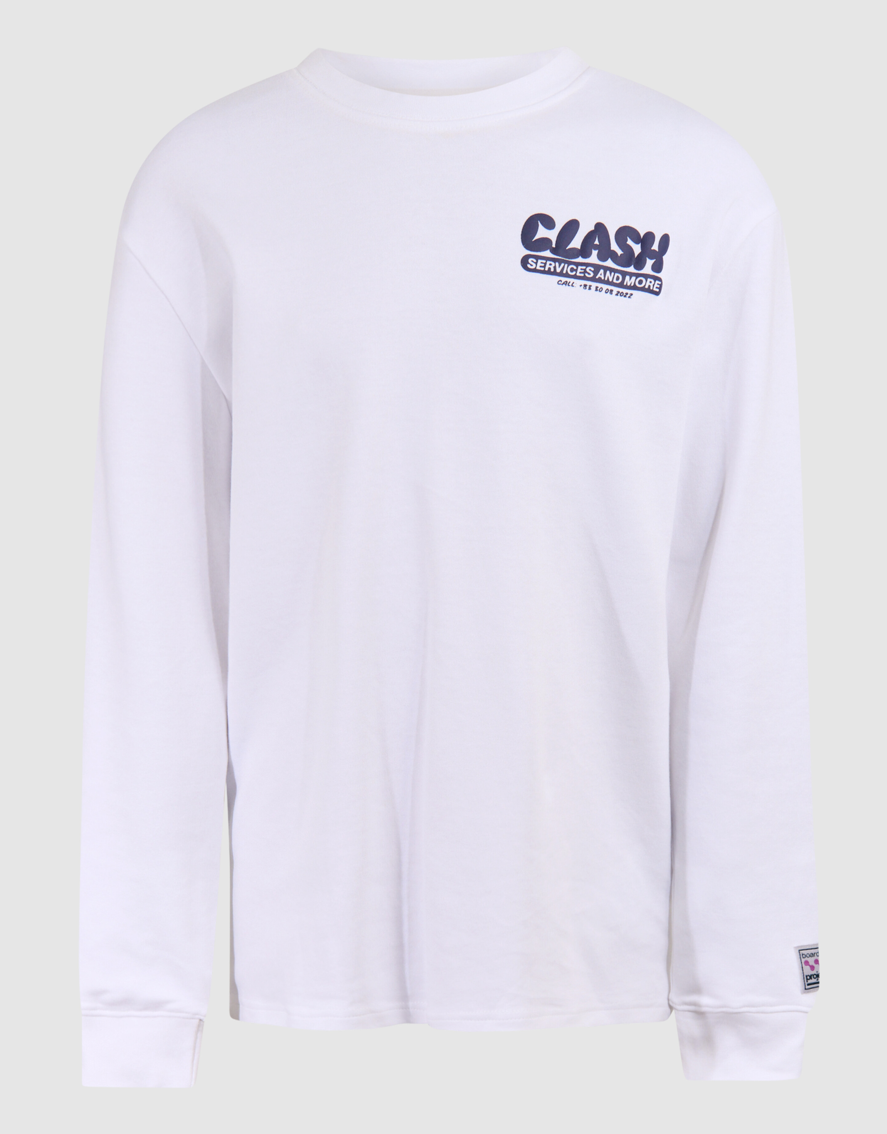 Text-Langarm-T-Shirt Wei&szlig; SHOEBY BOYS