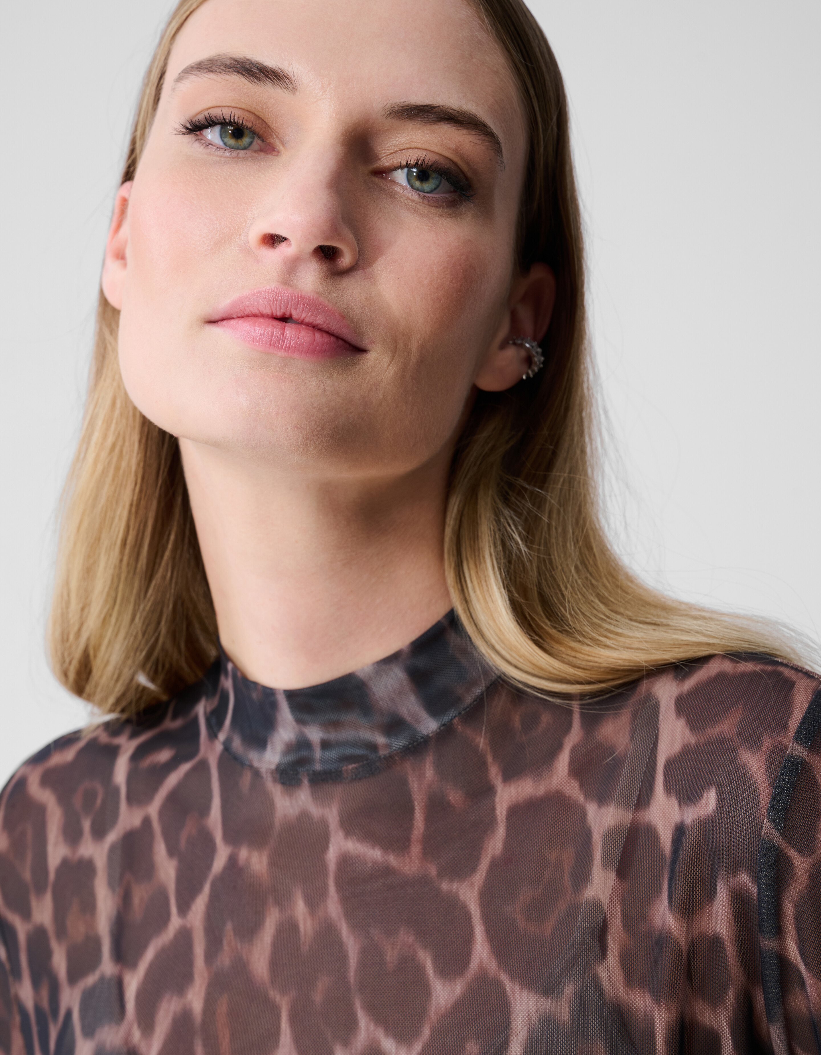 Mesh Jaguar Top Braun SHOEBY WOMEN