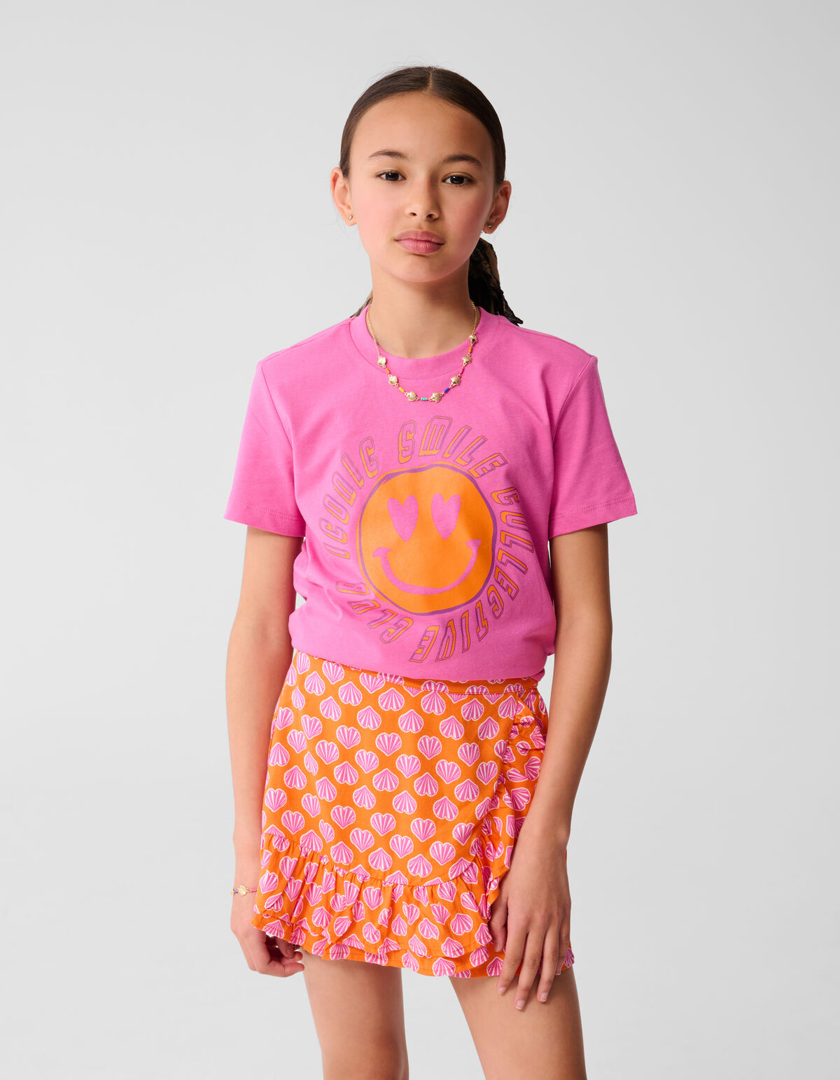 Smile Artwork T-Shirt Rosa SHOEBY GIRLS
