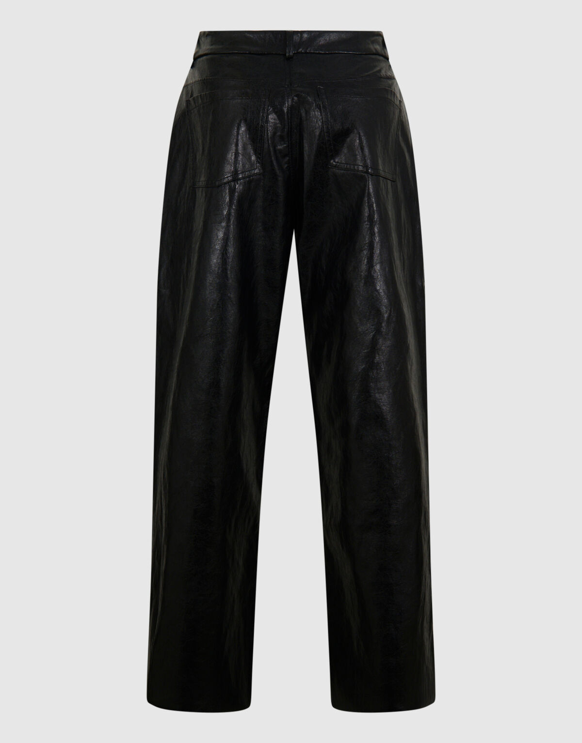 Straight Fit Hose aus veganem Leder Schwarz SHOEBY WOMEN