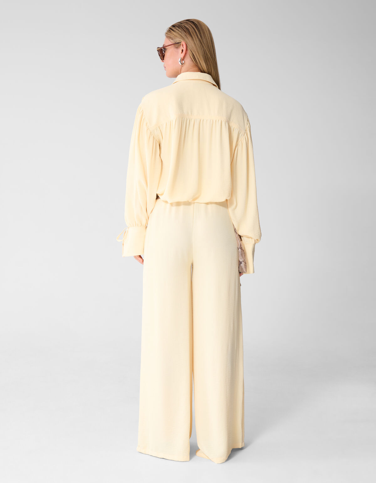 Oversized Twist Blouse Lichtgeel SHOEBY WOMEN