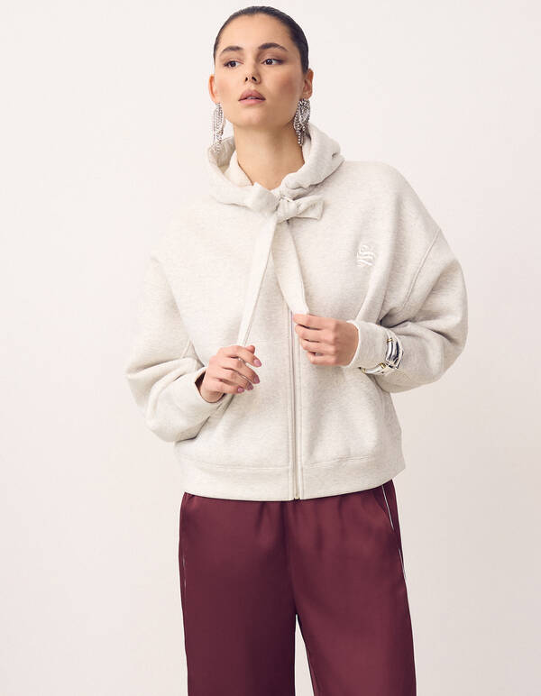 Oversized Hoodie-Weste Hellgrau SHOEBY WOMEN