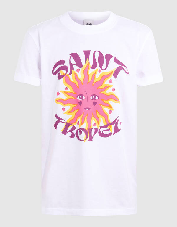 Saint Topez Artwork T-shirt Wei&szlig; SHOEBY GIRLS