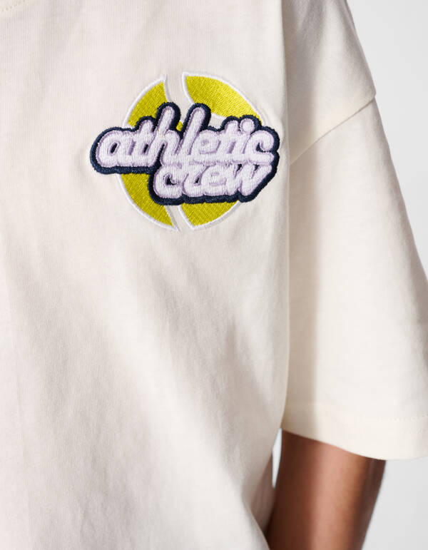 Athletic Artwork T-Shirt Gebrochen Wei&szlig; SHOEBY BOYS