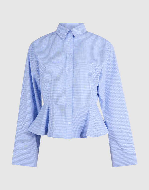 Popeline-Bluse mit Sch&ouml;&szlig;chen Blau SHOEBY WOMEN