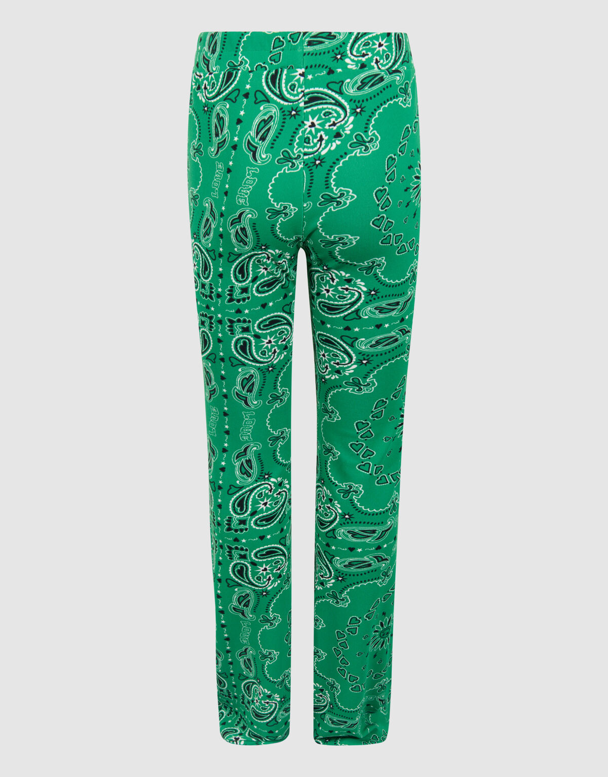 Bedruckte ausgestellte Rippen-Leggings Gr&uuml;n SHOEBY GIRLS