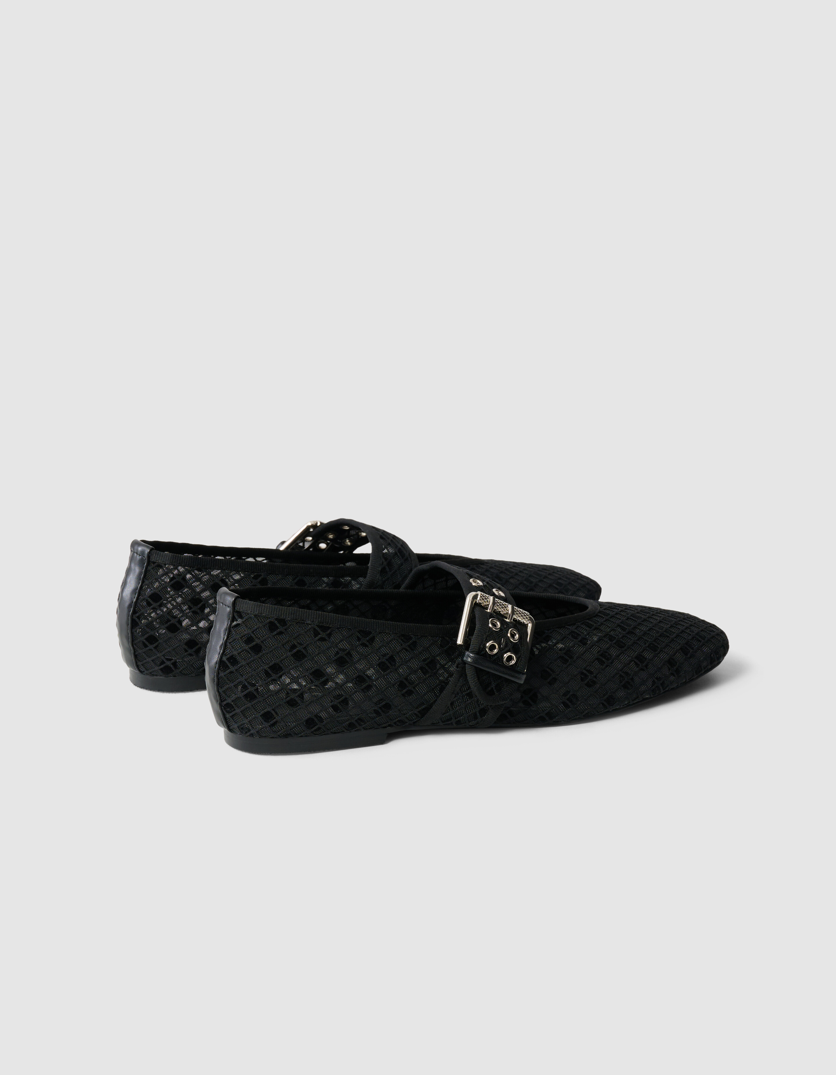 Polkadot Mesh Ballerinas Schwarz SHOEBY SHOES