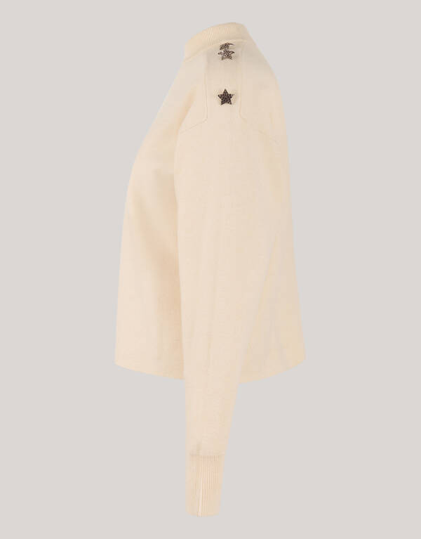Knopf-Pullover Off White SHOEBY WOMEN