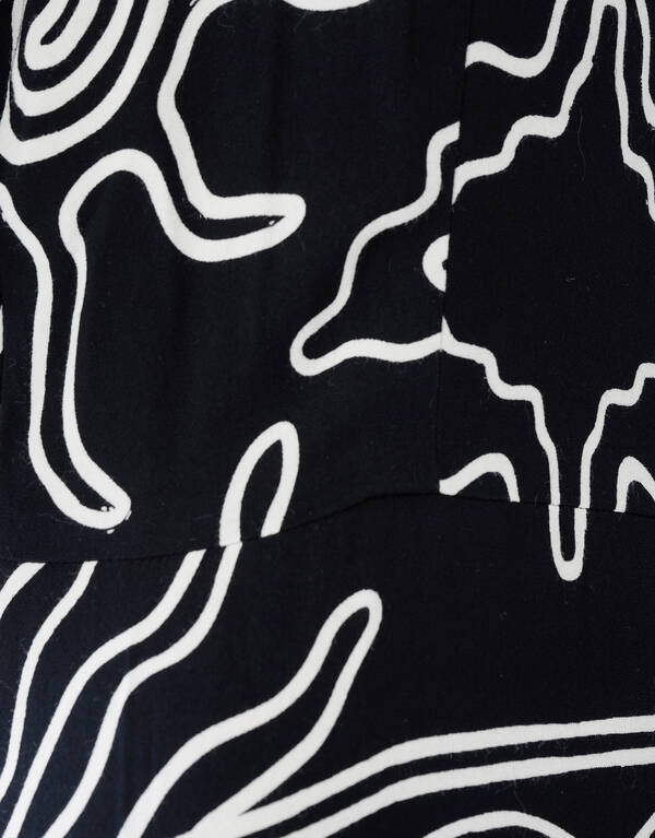 Bedrucktes Maxikleid Schwarz SHOEBY WOMEN